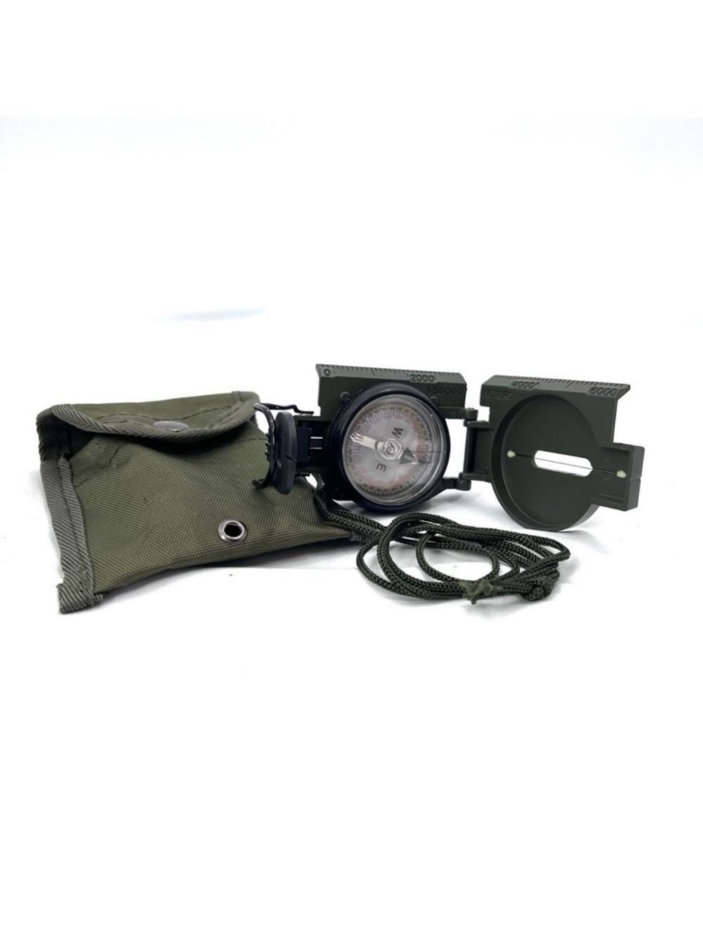 Tritium Lensatic Compass & Belt Carry Pouch Olive